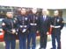 Cpl. Villalobos, LCpl. Pekala, Cpl. Thomas, Admiral Bill Owens and Cpl. Finch